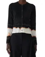 Jason Wu Collection Burned Stripe Wool Cardigan