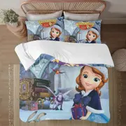 v6433 Bed Sheets Bedding Sofia the First 3-Piece Bedding Set1 Quilt Cover +2 Pillowcases For Kids Boys Girls Adult Cartoon Warm Cute Fashion Holiday