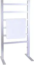 Heated Towel Warmer Rack for Bathroom - Floor-Standing Square Bars Drying Rack Premium Aluminum Towel Rail with Waterproof Switch LWX
