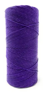 Linhasita Waxed Cord 1.5mm Dark Purple Macrame PE-6/100G TEX 595 COR 369