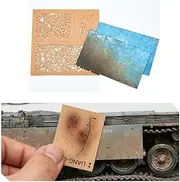 1Set DIY Decoration Weathering Airbrush Stencils Tools for 1/35 1/48 1/72 Scale Model
