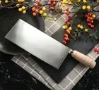 Chinese Cleaver Knife Stainless Steel Wood Handle Chef Butcher Slicing Beef Cut