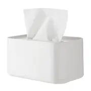 Cosmetic tissue box, tissue box, tissue box with Fede tissue dispenser, tissue box for bathroom, office, bedroom and more, white, 18.7x11.7x10.2cm