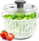 Large Salad Spinner – Lettuce, Fruit & Vegetable Washer and Dryer – 6.3 Quart, W