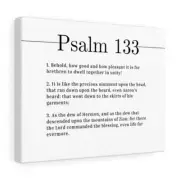Psalm 133 Dwell Together In Unity White Bible Chapter Canvas Ch