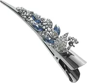 CRILSTYLEO Large Vintage Rhinestone Hair Clip for Women Alligator Duckbill Barrette Sparkling Hair Accessory for Parties and Special Occasions