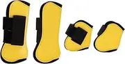 Horse Tendon Boots, Horse Fetlock Boots, Horse Sport Boots, Set of 4 PU Shell Guard Boots for Riding Shock Absorbing Jumping Protection (A Set of Four Large)
