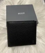 Brand New Authentic Ecco Billfold Leather Wallet Black Colour