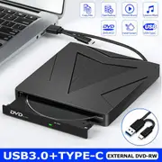 External DVD Driver USB 3.0 + Type-C Dual Interface DriverFree Mobile PC CD Recorder