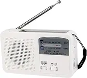 KICHOUSE Hand Crank Rechargeable Radio Solar/Led Flashlight Emergency Phone Charger Lightweight for Adventures