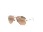 Ray Ban Sunglasses 3025 001/3E 58 Gold Silver Pink Mirror Brown Aviators Rayban
