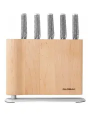 [Global] Uku 6 Piece Knife Block Set in Light Brown