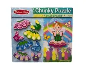 Melissa & Doug Chunky 10 pc Puzzle Dress-Up Fairy - Ages 2+ - New - Sealed