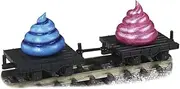 Tsugawayoukou JT-08 N Gauge Joke Train Series Poop Trolley (Yeah Blue, Love Pink, Dolly Included) Railway Model