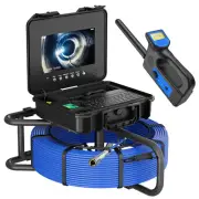 Sewer Drain Camera w/ 512hz Locator Pipe Inspection Camera Self Leveling 80m