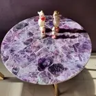 Amethyst stone Coffee Tabletop custom made coffee table top for living room
