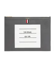 pebbled document case One size dark gray