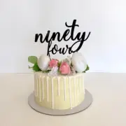 Acrylic Black 'ninety four' Birthday Cake Topper Birthday Decorations Supplies