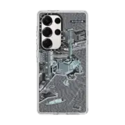 Galaxy S25 Ultra Clear Magnetic Case Map of Kowloon, Goodnight Version
