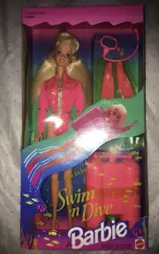 Swim N' Dive Barbie Doll 11505 1993 Mattel in Box