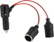 HEALEEP Car Cigarette Lighter Adapter with Built Switch Durable Extension Cord for Convenient Power Supply Compact Design for Easy Storage Vehicle