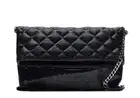 MIMCO BLACK CHEEKY PINCH CLUTCH Internal Phone Zip Pocket MIMCO Signature Lining