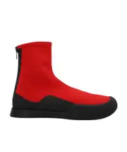 zip-up ankle boots 36 red