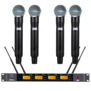 Pro 4 Beta58 Wireless Microphone System AD4Q Receiver 4 Handheld Sing Karaoke