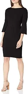 [Calvin Klein] Women's 3/4 Peplum Sleeve Sheath Dress