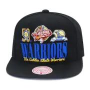 Mitchell & Ness Golden State Warriors NBA Reframe Retro Snapback Cap Hat - Black
