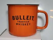 Bulleit Bourbon Orange Frontier Whiskey Ceramic Coffee Cup Mug Advertising