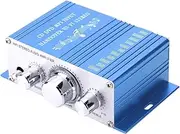 Mini Digital Car Amplifier - HiFi Audio Music CD DVD MP3 FM Player - Aluminum Alloy - for Cars and Motorcycles (Blue)