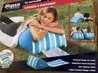 Aqua Pro Blue Adult Pool Float Lounge and Backrest with Mat • Perfect for Travel