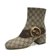 GUCCI BLONDIE GG SUPREME BOOTS / METAL LOGO -WOMEN’S US 8 -NEW