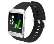 Watch Breathable Replacement Wristband Sport Silicone Fashionable Silicone Strap Suitable for Fitbit Ionic-Black