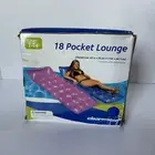 *NEW* Clearwater Vintage 18 Pocket Inflatable Pool Lounge Float K-Mart - Blue