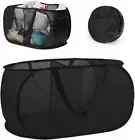 Collapsible Mesh Laundry Baskets, Foldable Pop up Laundry Hamper with Wide Openi