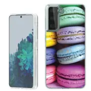 (Macaroons)Rugged TPU phone case cover(Clear)for Samsung Galaxy S21+ Plus 5G