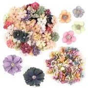 Faux Flowers Heads Artificial Silk Peony Daisy Flower Head 120 Pack Style C