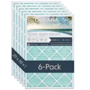 Cabana Air Filters 6 Pack HVAC Furnace Air Filters, MERV 13, 20 x 30 x 1, White