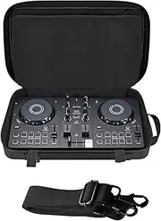 Portable Case for AlphaTheta DDJ-FLX2 Travel Carrying Case Compatible with FLX2 Disc Player/Pioneer DDJ-200/DDJ-WeGO4/Hercules Inpulse 200/Inpulse200 MK2, Multifunctional Bag with Shoulder Strap