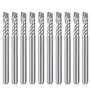 CNC Router Bits, 10 Pack Router Bit Single End Mill Set Milling Cutter Tungst...