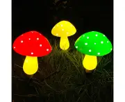 1Pcs Solar Mushroom Light Garland - Solar 3 Head Mushroom Light Garland