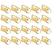 40Pcs 26mm/ 1-inch Key Fob Hardware with Keychain Ring Dark Golden
