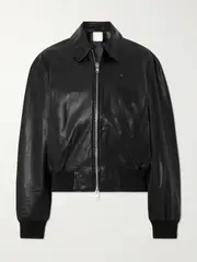 [Christopher Esber] Christopher Esber - Embellished Leather Bomber Jacket - Black - UK 12 UK 12 Black