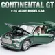 模型車 1：24 賓利歐陸GT 豪華轎車跑車 汽車模型 帶聲光音樂 仿真四開門 合金玩具車模 收藏擺件節日禮物