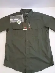 5.11 Tactical Taclite Pro Size Medium Green Short-Sleeve Button Up Shirt 71175