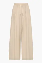 PINSTRIPE WOOL DRAWSTRING PANTS