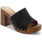 Sun + Stone Womens TWIGGYY Black Block Heel Shoes 10 Medium (B,M)