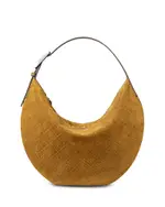 Tory Burch T Monogram Suede Balloon Hobo Bag
